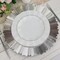 SILVER 6 Plastic 13" Sunray Round CHARGER PLATES Scalloped Rim